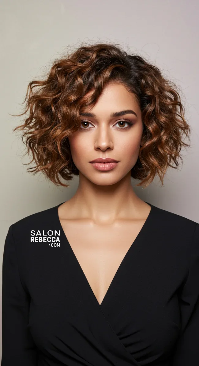 8. Curly Short Bob | 15 Hottest Short Haircuts For Women In 2025