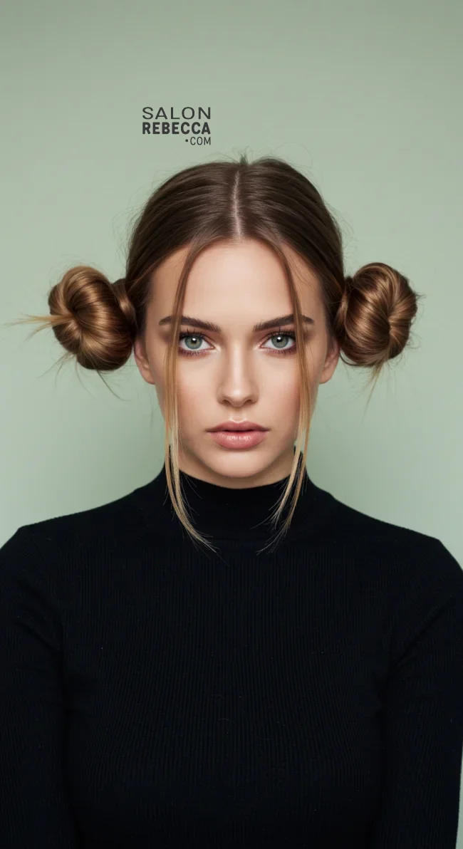 5. Low Space Buns | Quick And Easy Space Buns Hairstyle Tutorial With Examples