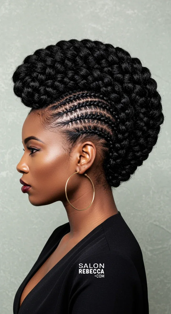 11. Mohawk Braids | 15 Quick And Stylish Hairstyles For Black Women
