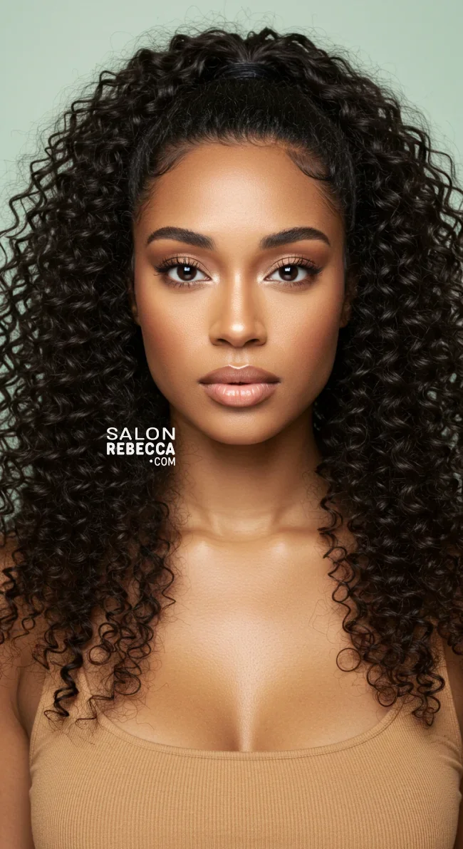 12. Half-Up, Half-Down Curls | 15 Quick And Stylish Hairstyles For Black Women