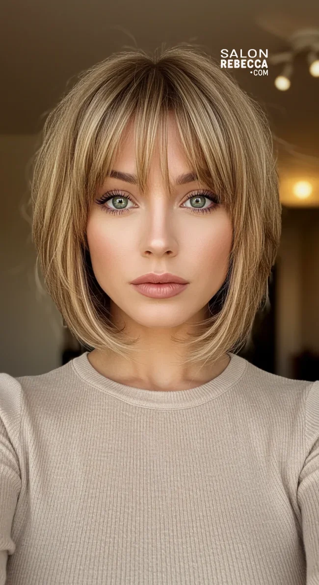 5. Layered Bob with Curtain Bangs | 5 Bob Hairstyles That Will Dominate 2025! Embrace The Latest Trends