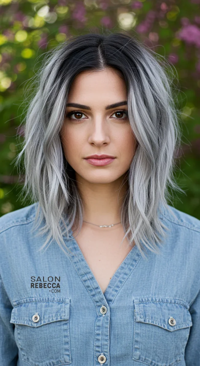12. Ashy Silver Balayage | 15 Spring Balayage Looks To Inspire Your Seasonal Refresh
