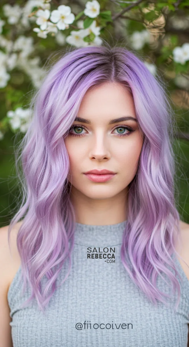 14. Soft Lilac Balayage | 15 Spring Balayage Looks To Inspire Your Seasonal Refresh