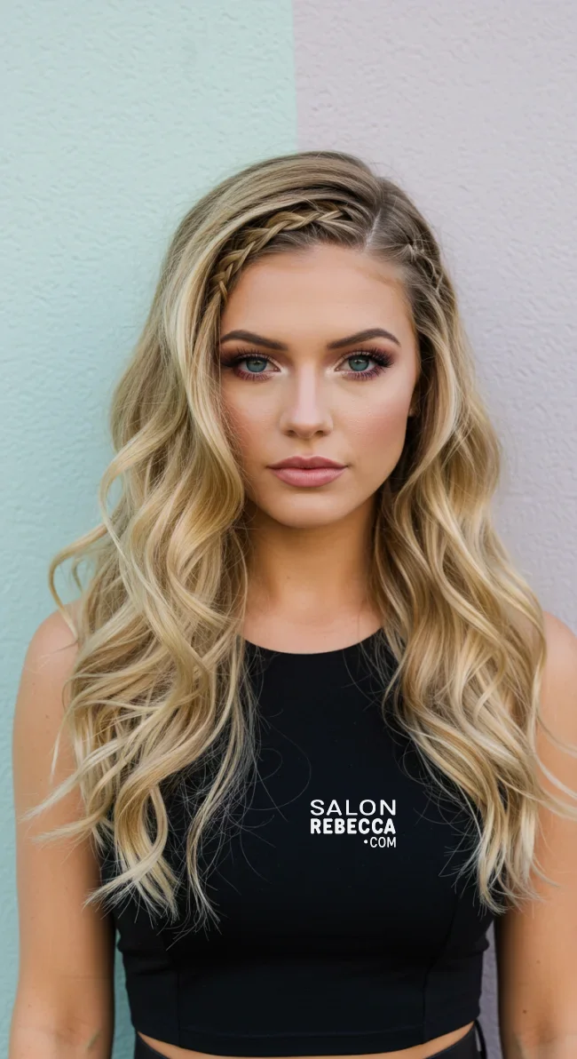 13. Side-Swept Baby Braids | Baby Braids Will Be Everywhere In 2025
