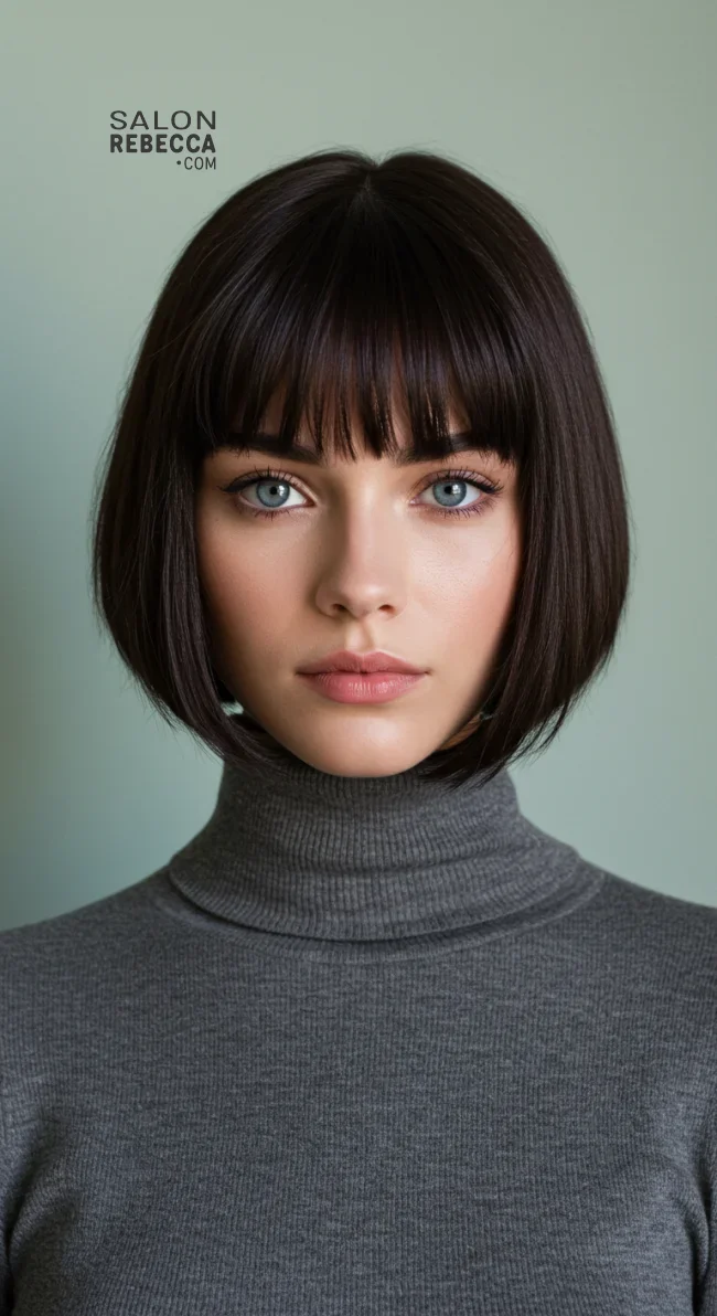 5. French Bob with Bangs | Chic Short Bob Haircuts For Fine Hair - Boost Your Style