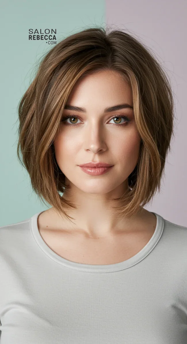 2. Textured Bob with Layers | Chic Short Bob Haircuts For Fine Hair - Boost Your Style