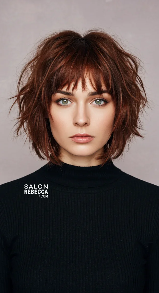 6. Choppy Bob with Fringe | Chic Short Bob Haircuts For Fine Hair - Boost Your Style