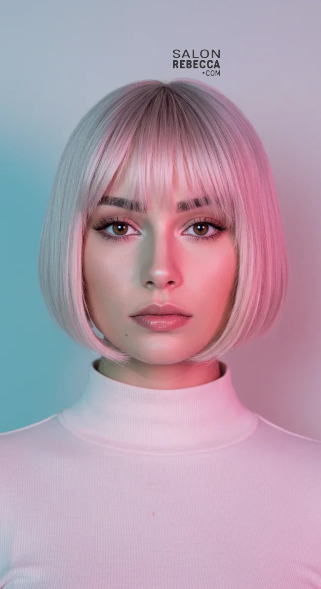 5. Pageboy with Curtain Bangs | 7 Elegant Pageboy Haircut Ideas For Timeless Style