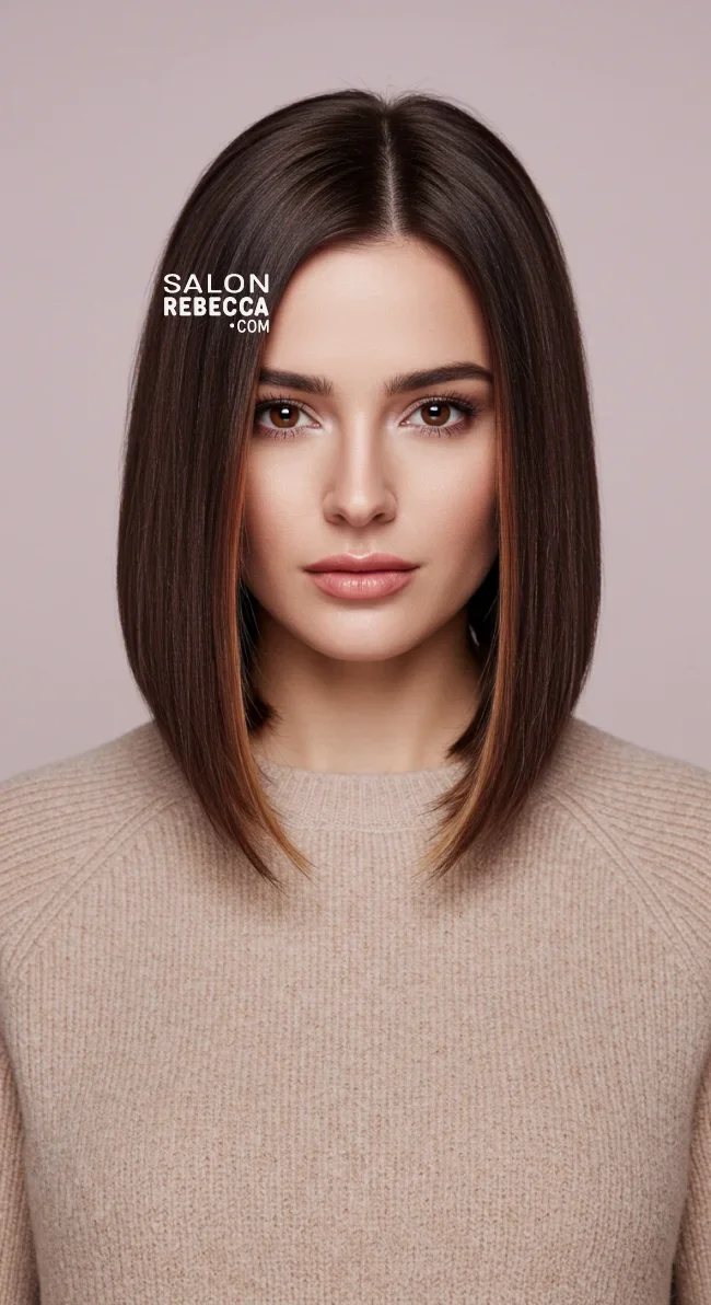 12. Mahogany Lob with Highlights | 15 Red Hair Looks To Warm Up Your Vibe This Winter