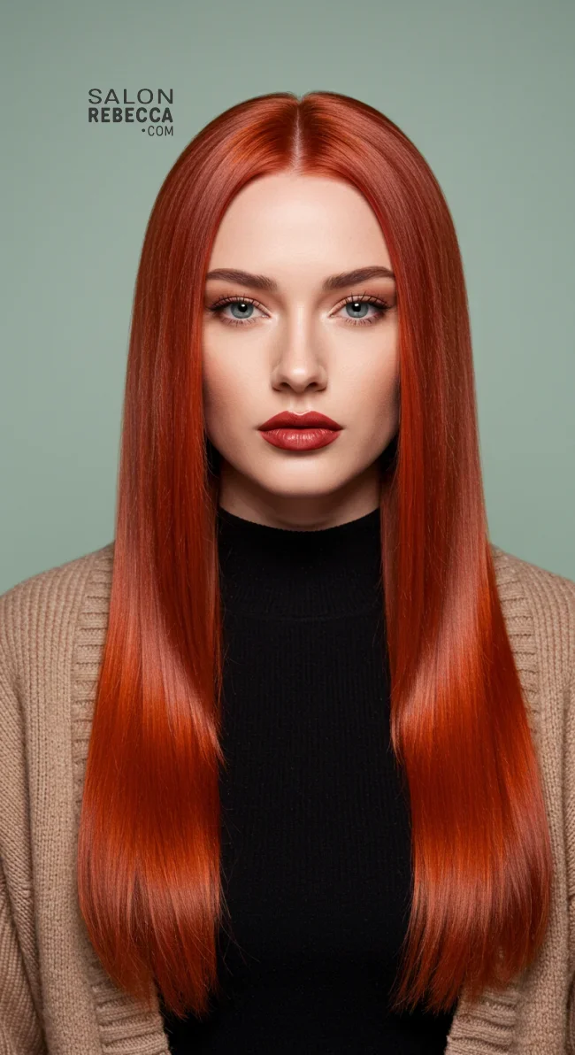 9. Rusty Red Straight Hair | 15 Red Hair Looks To Warm Up Your Vibe This Winter