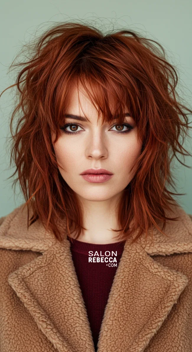 9. Copper Red Shag Cut | 15 Captivating Copper Hair Shades For A Warm Winter Look