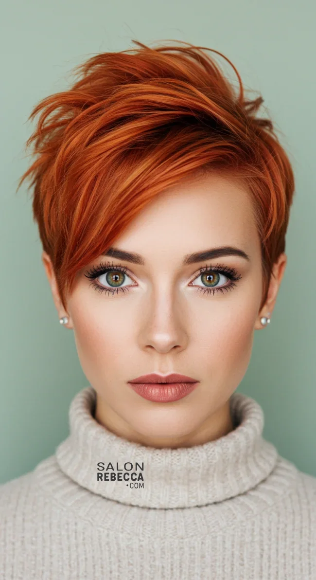 4. Bright Copper Pixie Cut | 15 Captivating Copper Hair Shades For A Warm Winter Look