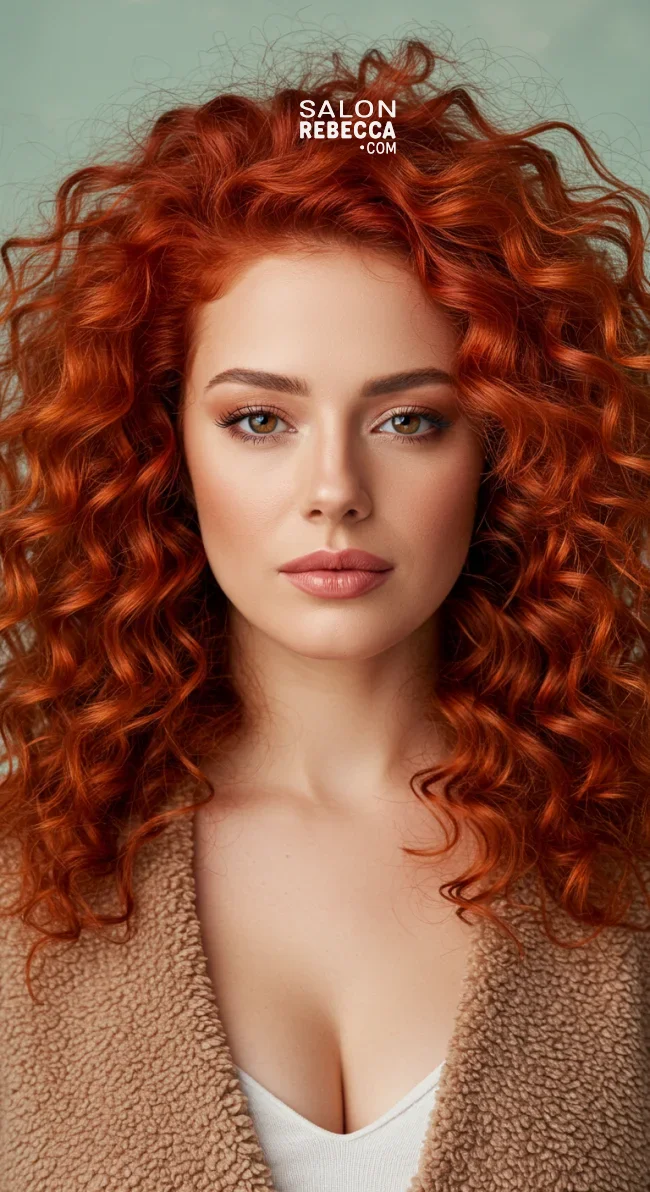 2. Fiery Copper Curls | 15 Captivating Copper Hair Shades For A Warm Winter Look