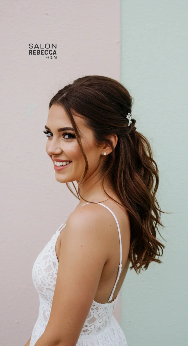 3. Half-Up, Half-Down | Long Hairstyles For Every Occasion: Elevate Your Style