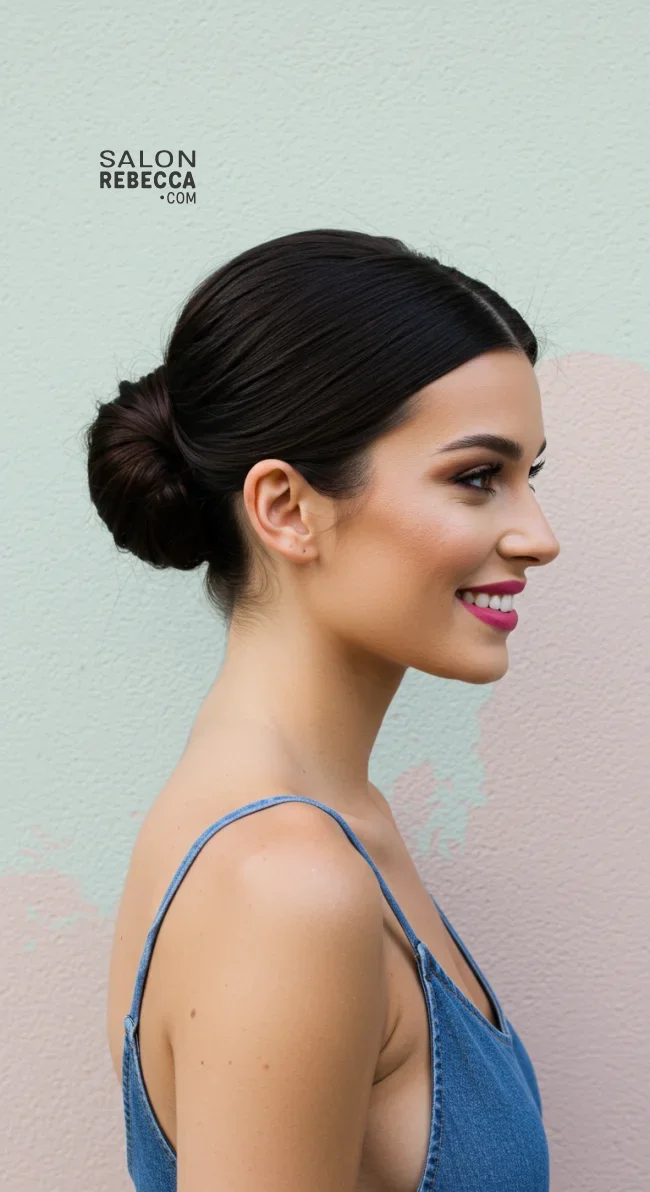 5. Low Chignon Bun | Long Hairstyles For Every Occasion: Elevate Your Style