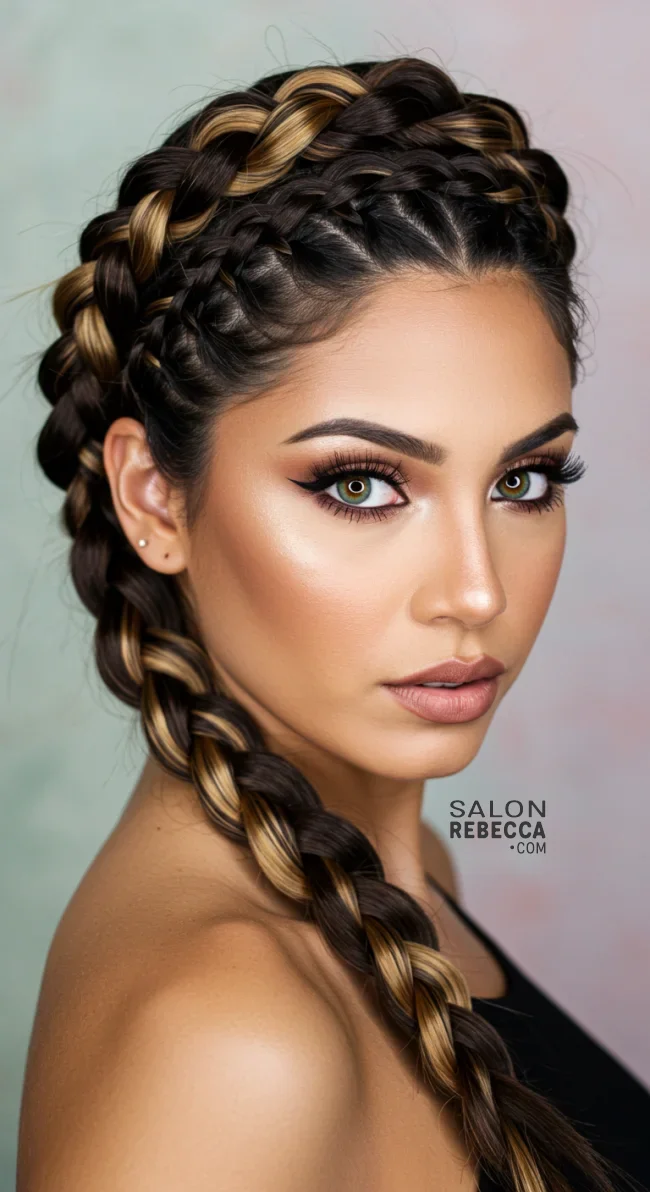 5. Braided Crown | 10 Unique Latina Hairstyles That Radiate Confidence