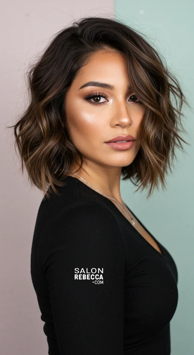 6. Textured Lob (Long Bob) | 10 Unique Latina Hairstyles That Radiate Confidence