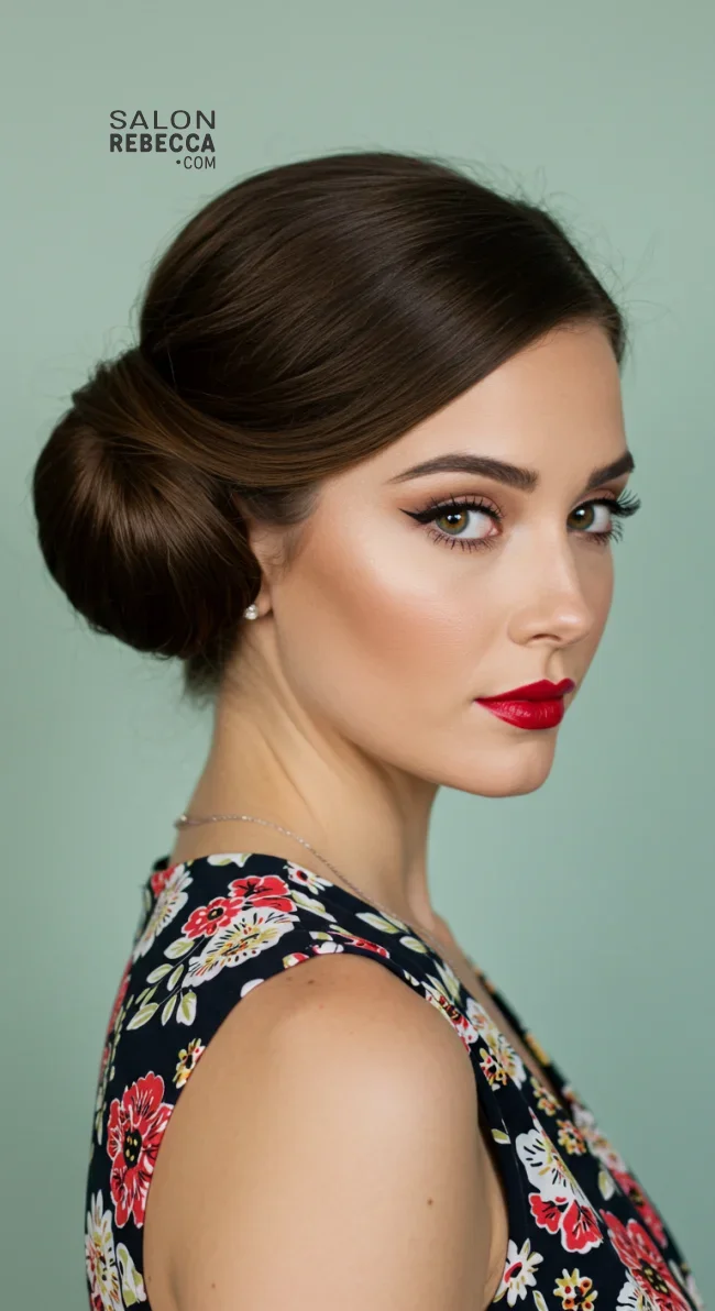 15. Vintage Bun | Explore Cute Bun Hairstyle Ideas For A Stylish Look!