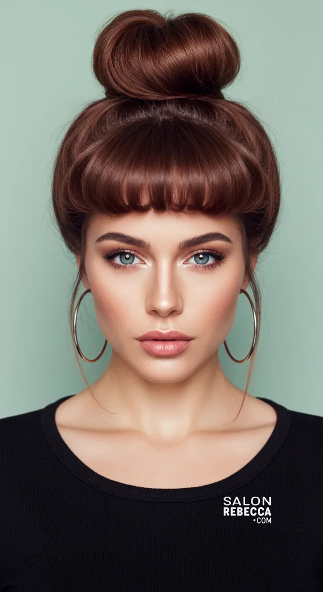 13. Bubble Bun | Explore Cute Bun Hairstyle Ideas For A Stylish Look!