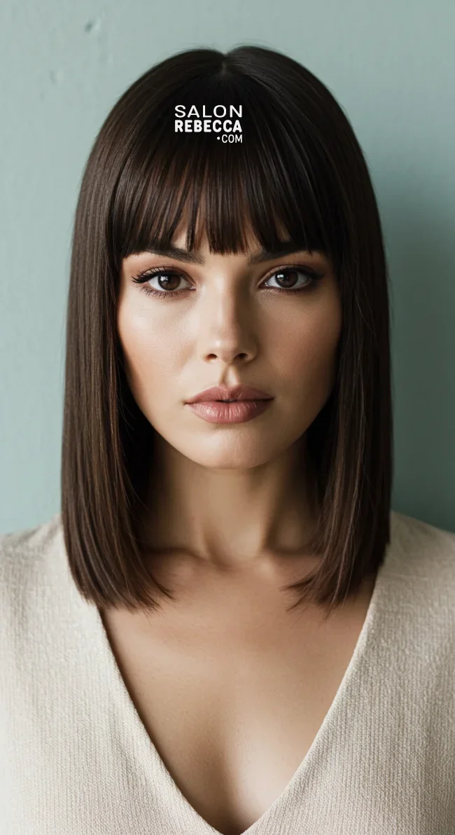 8. Blunt Bangs for Square Faces | Haircut Suggestions For Your Face Shape
