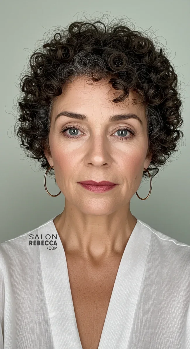 14. Cropped Curly Hair | 15 Best Haircuts For Women Over 60