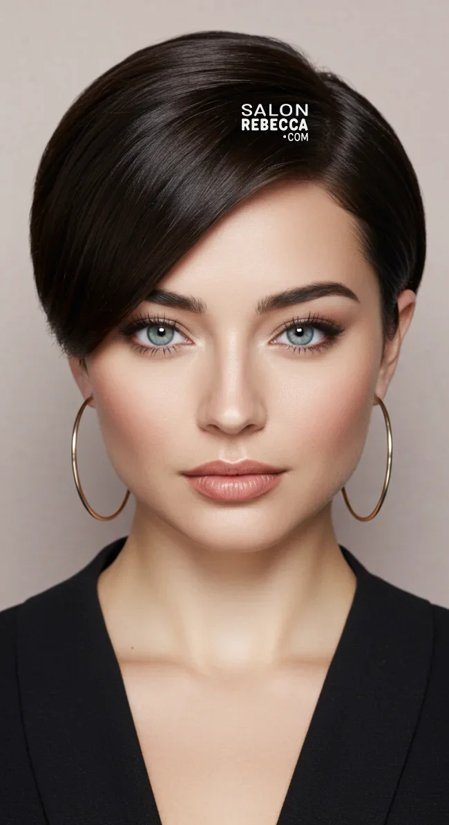 10. Sleek Long Pixie | 10 Long Pixie Hairstyles For Round Faces