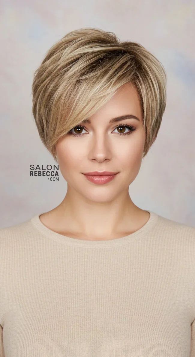 2. Layered Long Pixie | 10 Long Pixie Hairstyles For Round Faces