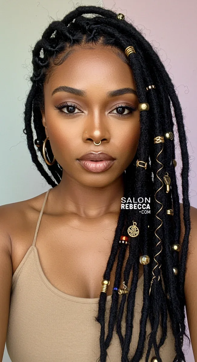 10. Dreadlocks with Beads and Accessories | 10 Dreadlocks Hairstyles To Switch Up Your Look