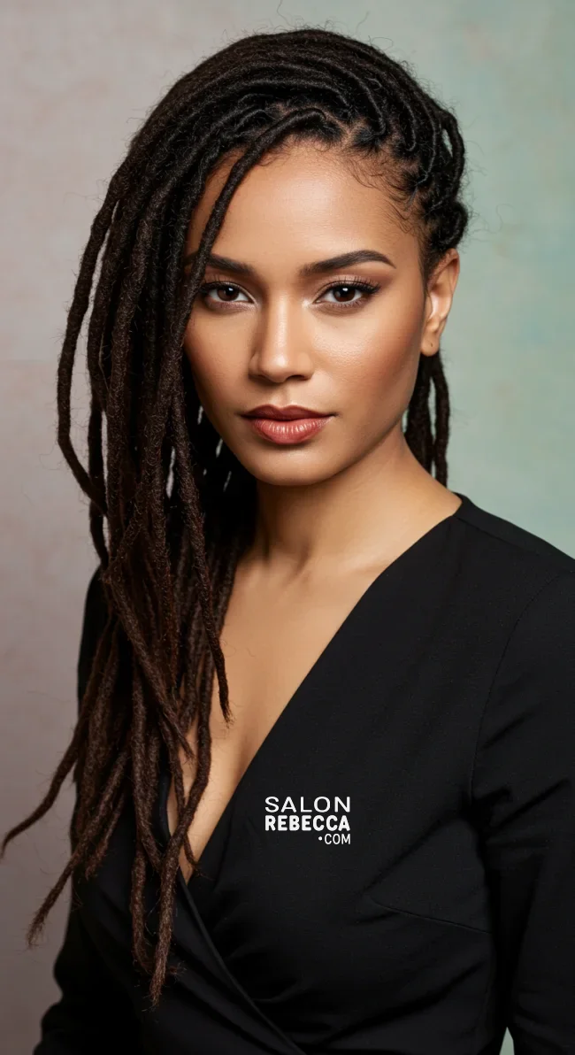 6. Side-Swept Dreadlocks | 10 Dreadlocks Hairstyles To Switch Up Your Look