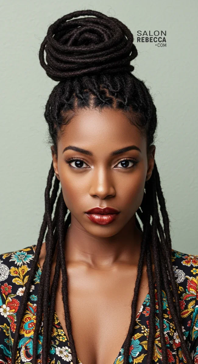 5. Dreadlock Bun | 10 Dreadlocks Hairstyles To Switch Up Your Look