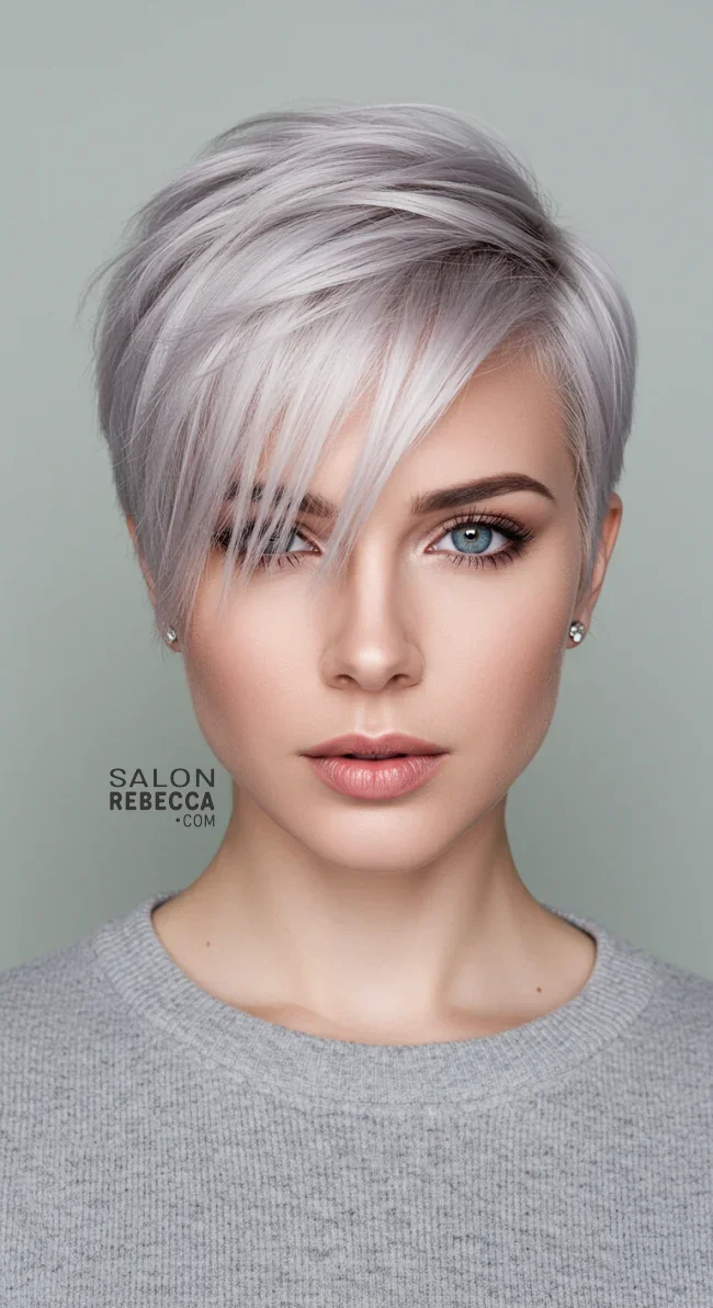 2. Pixie Cut with Side-Swept Bangs | 10 Current Short Hairstyles For Fine Hair