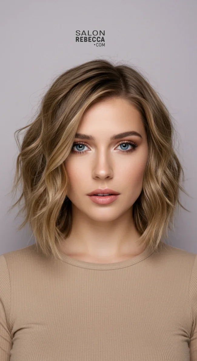5. Wavy Short Lob | 10 Current Short Hairstyles For Fine Hair