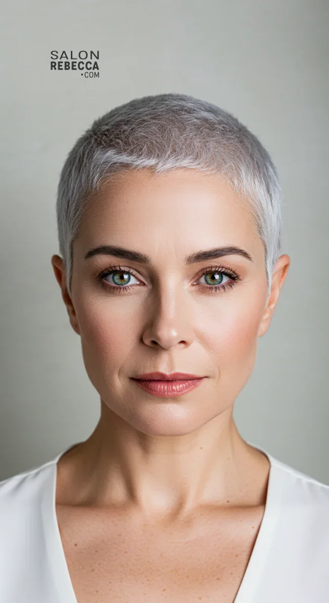 7. Buzz Cut | 15 Short Hairstyles For Women Over 50 To Try