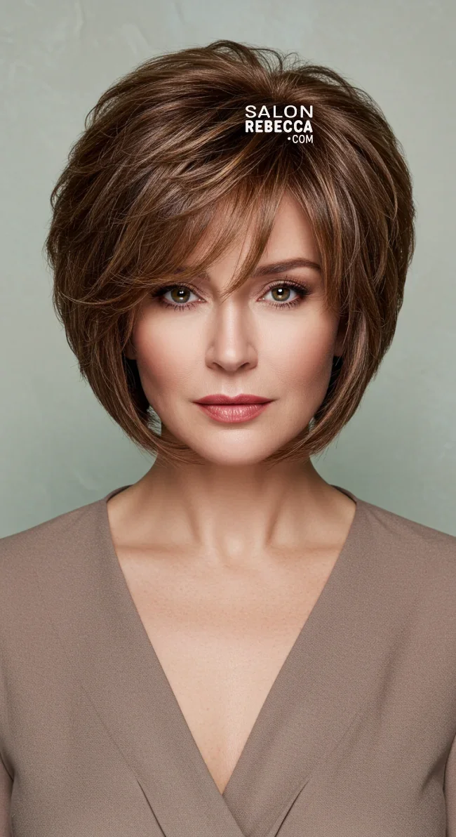 2. Layered Bob | 15 Short Hairstyles For Women Over 50 To Try