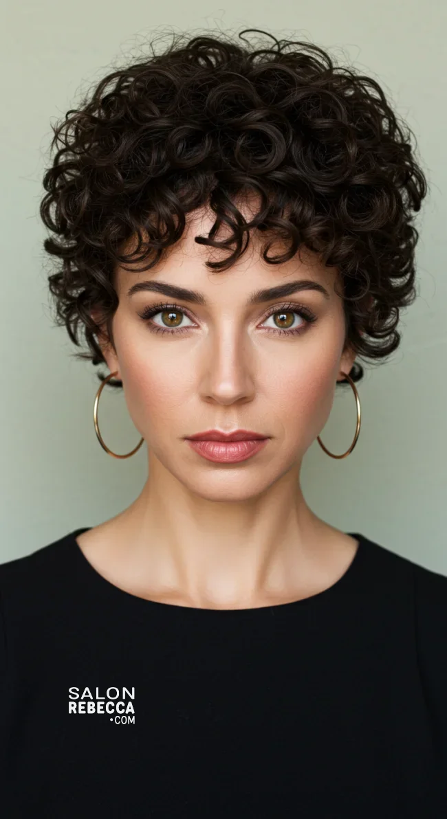 12. Curly Crop | 15 Short Hairstyles For Women Over 50 To Try
