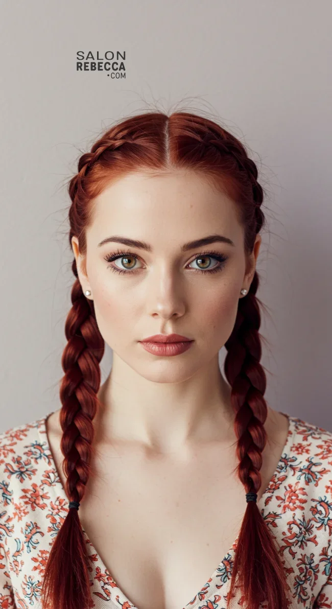 6. Double Braid Pigtails | 7 Cute And Easy Pigtail Hairstyles For All Ages