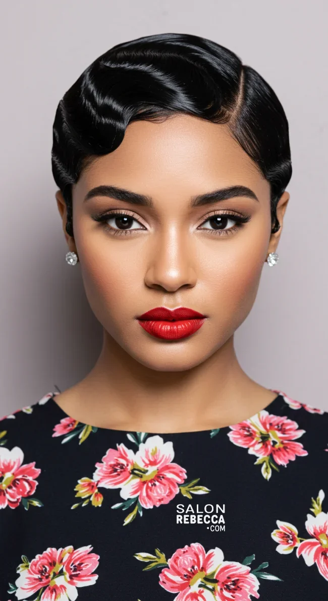 12. Retro Finger Waves | Spring Hairstyles For Short Hair: Trendy Looks