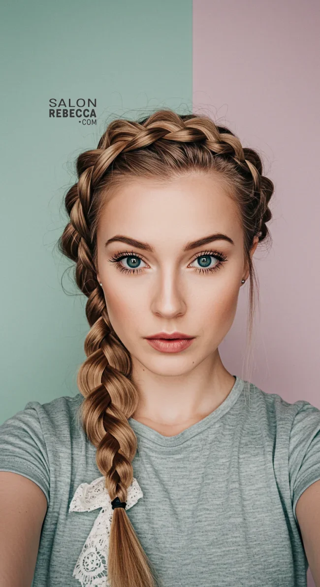 7. Bohemian Crown Braid with Scarf | 15 Hairstyle Ideas Using A Scarf - Chic And Trendy