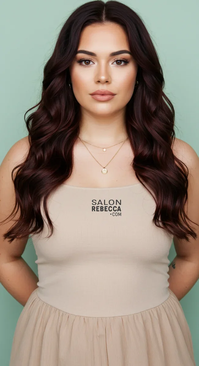 12. Long Wavy Hair with Center Part | Flattering Haircuts For Chubby Faces And Thick Hair