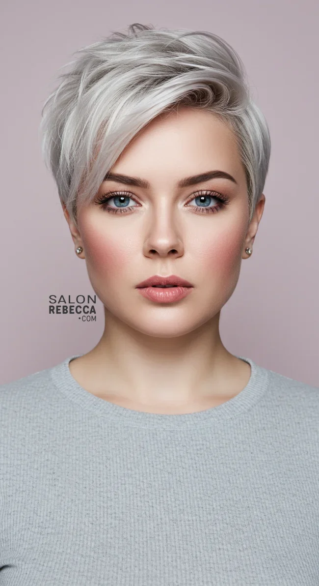 10. Textured Pixie Cut | Flattering Haircuts For Chubby Faces And Thick Hair