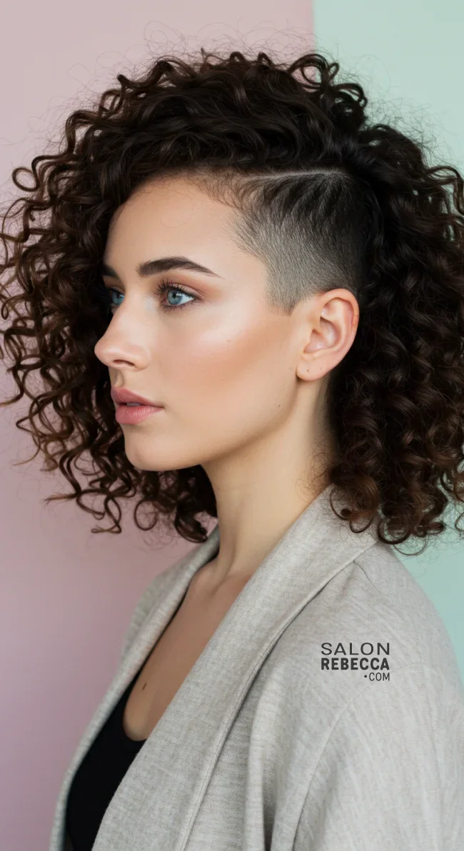 11. Curly Hair Undercut | Undercut Hairstyles For Women - 15 Ideas, Inspiration And Styling Tips!
