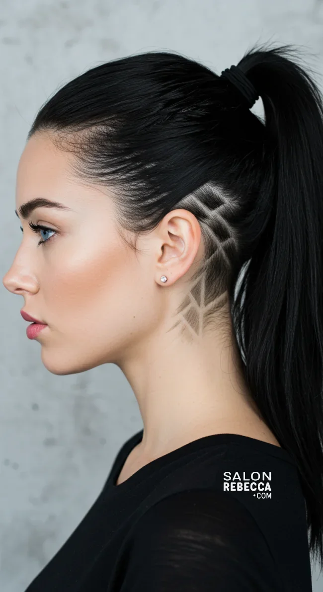 3. Geometric Pattern Undercut | Undercut Hairstyles For Women - 15 Ideas, Inspiration And Styling Tips!