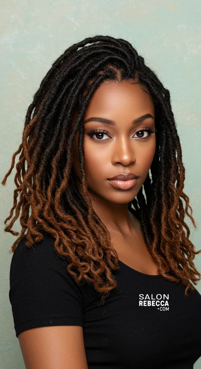 8. Layered Locs with Natural Curls | 15 Gorgeous Ways To Style Your Locs