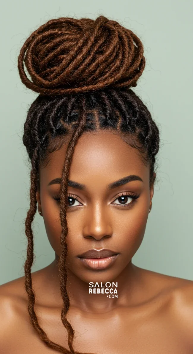 7. Chic Loc Bun | 15 Gorgeous Ways To Style Your Locs