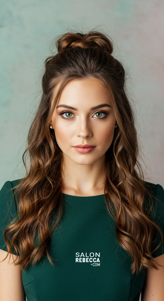 6. Half-Up, Half-Down Top Knot | 10 Trendy Hairstyles To Try This Season