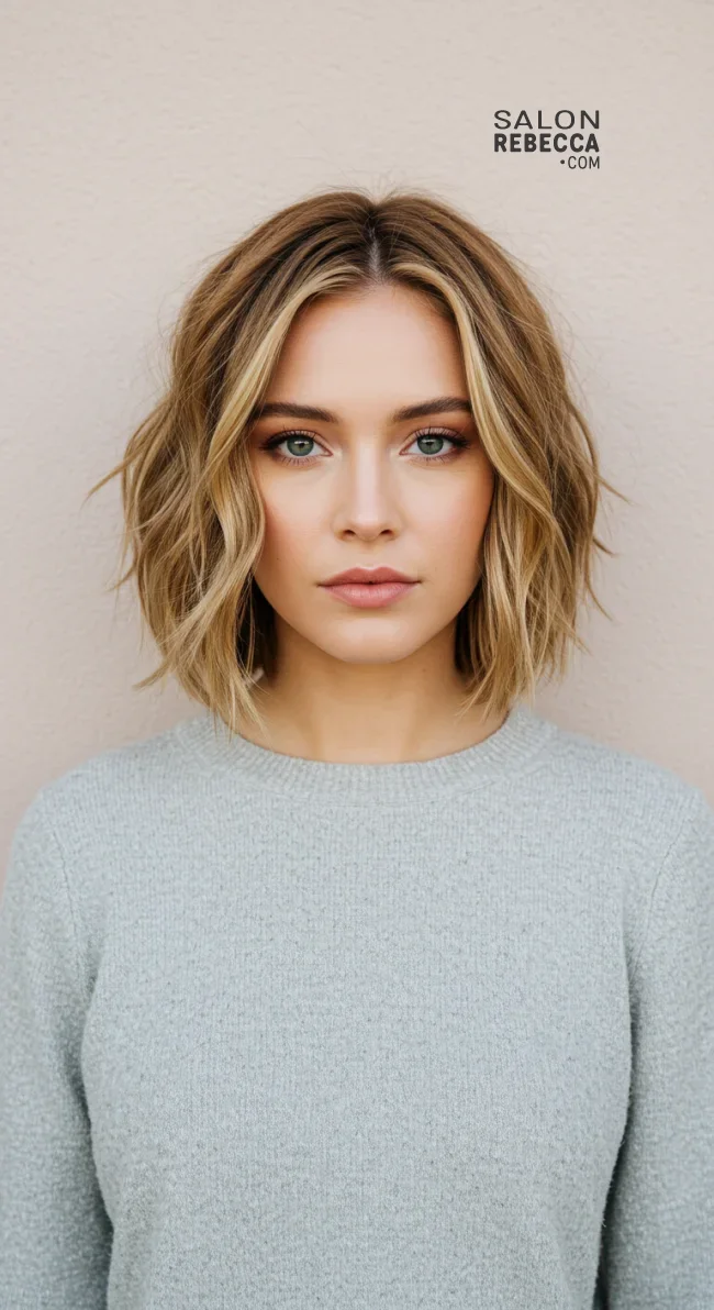4. Textured Wavy Bob | 10 Stylish Bob Haircuts For Women With Oval Faces