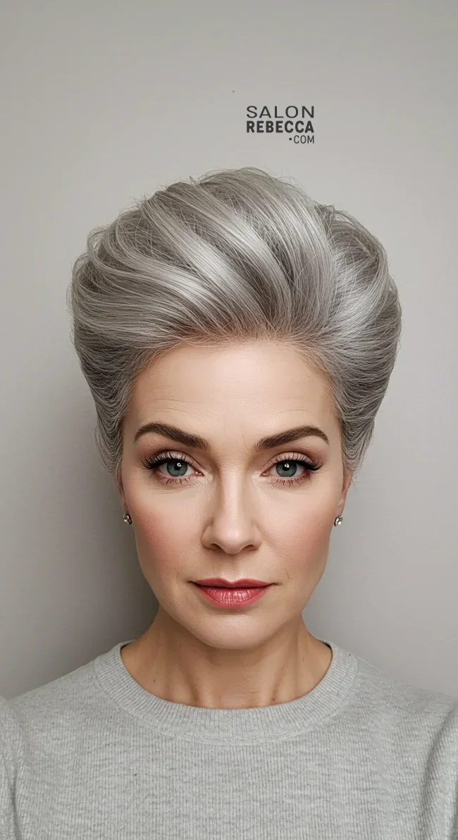 15. Elegant Updo with Volume | What Hairstyles Are Good For Women Over 60 With Thinning Hair?