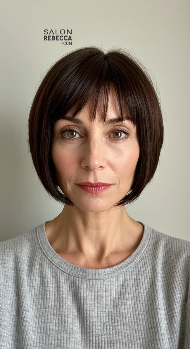 6. Classic Chin-Length Bob | What Hairstyles Are Good For Women Over 60 With Thinning Hair?