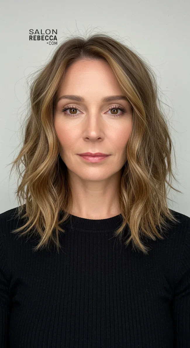 8. Wavy Lob (Long Bob) | What Hairstyles Are Good For Women Over 60 With Thinning Hair?