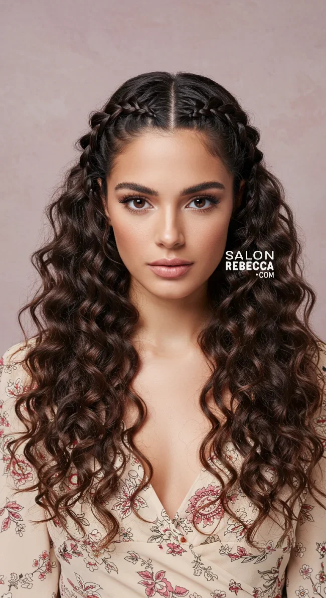 6. Braided Crown | 15 Amazing Hairstyles That You Can Do With Your Long Curly Hair